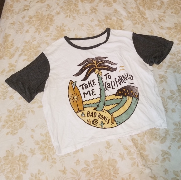 bad bones co. Tops - California Crop Top